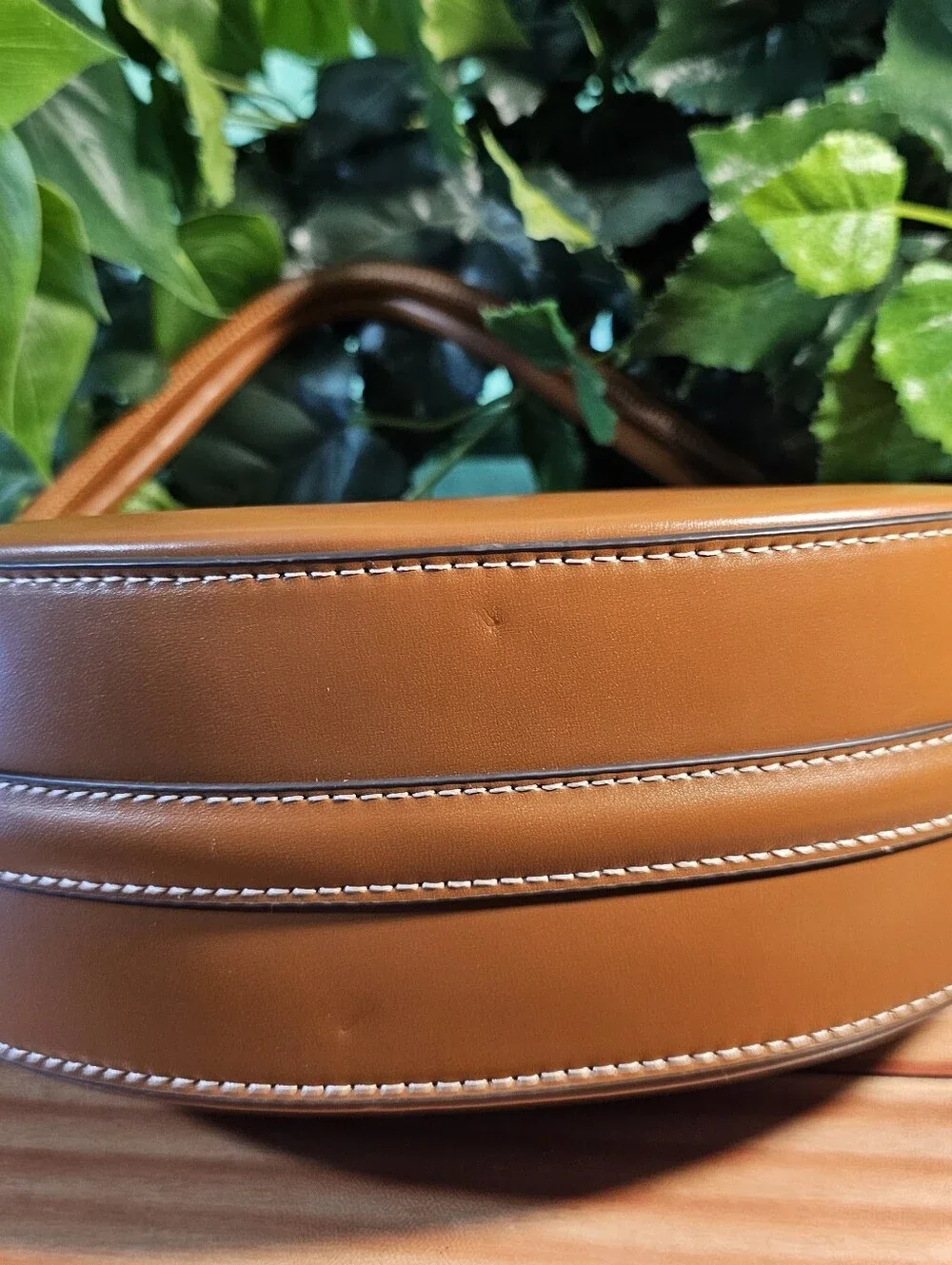 ZARA Brown Structured Saddle Bag Faux Leather 3 Straps NWOT